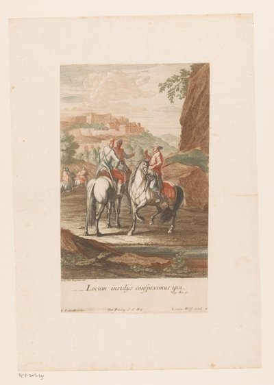 Cavalieri scelgono una buona posizione per la battaglia da Jacob Andreas Fridrich (I)