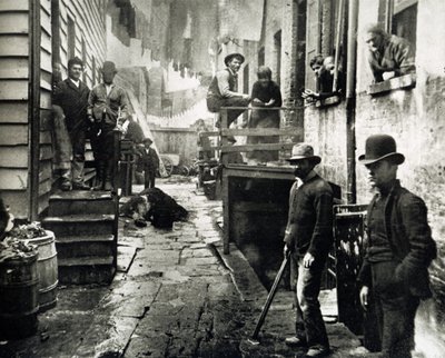Veduta di Little Italy, Mulberry Street, New York, USA, c.1890 da Jacob August Riis