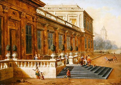 Il ritorno del figliol prodigo sui gradini di un palazzo classico da Jacob Balthasar Peeters