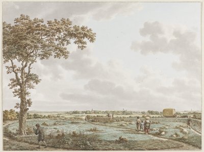 Il Tafelberg nel paesaggio, visto dal cimitero di San Giovanni a Laren (serie: Il Tafelberg a Blaricum in quattro vedute) da Jacob  Cats