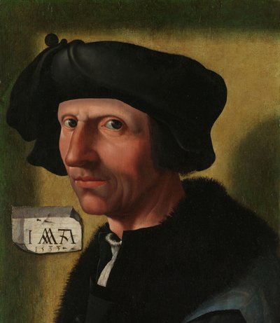 Ritratto di Jacob Cornelisz van Oostsanen (c. 1472/77-1528/33) da Jacob Cornelisz van Oostsanen (workshop of)