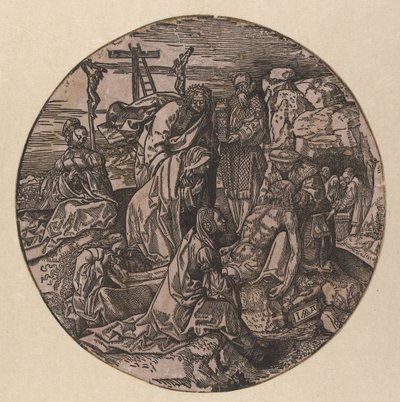 Compianto e sepoltura di Cristo (La Passione Rotonda) da Jacob Cornelisz van Oostsanen