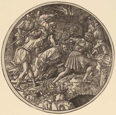 Cristo condotto via dopo il suo arresto da Jacob Cornelisz van Oostsanen