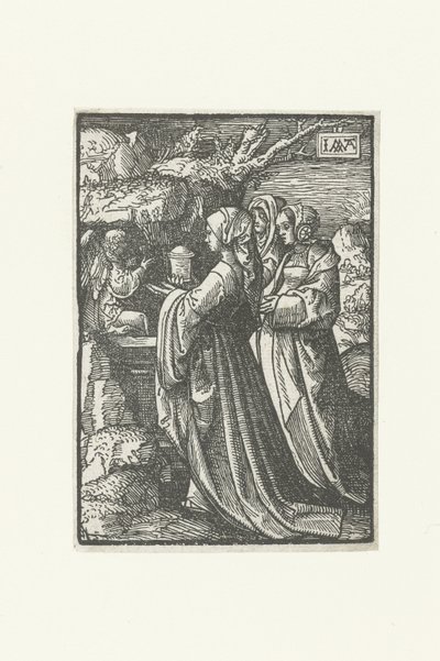 Le tre Marie al sepolcro vuoto (La Piccola Passione) da Jacob Cornelisz van Oostsanen