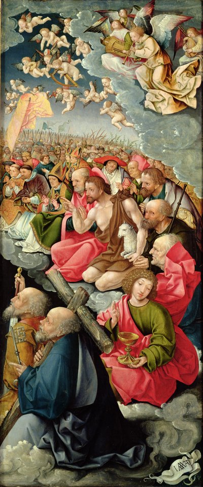 Ala destra del trittico con adorazione della Trinità da Jacob Cornelisz van Oostsanen
