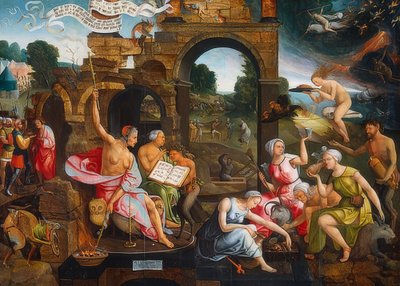 Saul e la strega di Endor da Jacob Cornelisz van Oostsanen
