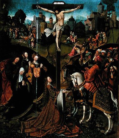 La crocifissione da Jacob Cornelisz van Oostsanen