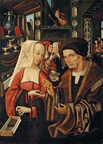 Gli amanti mal assortiti da Jacob Cornelisz van Oostsanen