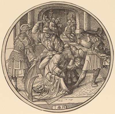 La Derisione di Cristo e Cristo Davanti a Caifa da Jacob Cornelisz van Oostsanen
