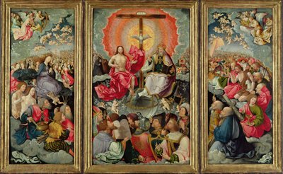 Trittico con adorazione della Trinità da Jacob Cornelisz van Oostsanen