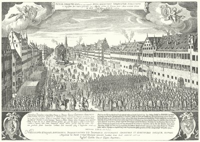 La città di Augusta rende omaggio a Gustavo Adolfo di Svezia da Jacob Custodis