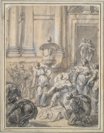 Ulisse scopre Achille alla corte di Licomede da Jacob Denys