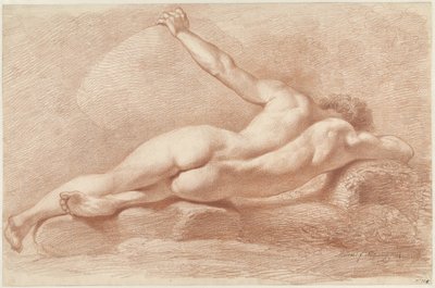 Nudo Maschile Sdraiato, Visto di Schiena da Jacob Ernst Marcus