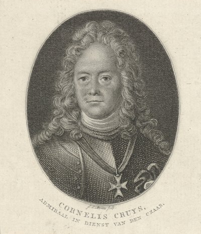 Ritratto di Cornelius Cruys, Vice Ammiraglio della Marina Imperiale Russa da Jacob Ernst Marcus