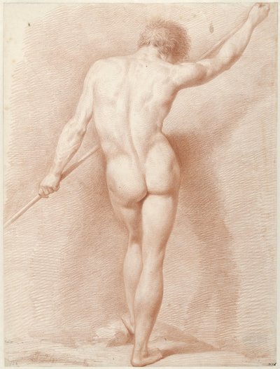 Nudo maschile in piedi, visto di schiena da Jacob Ernst Marcus