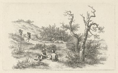 Disegnatori in un paesaggio di dune da Jacob Ernst Marcus