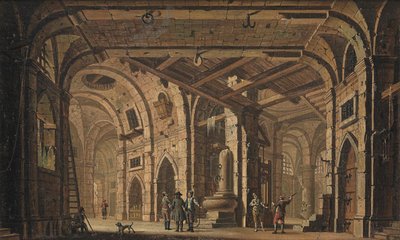Decorazione Carceraria con Prigionieri e Guardie Carcerarie da Jacob Fabris