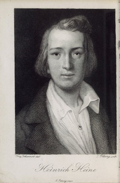 Ritratto del poeta Heinrich Heine da Jacob Felsing