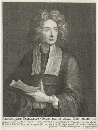 Ritratto del Compositore e Violinista Arcangelo Corelli da Jacob Folkema