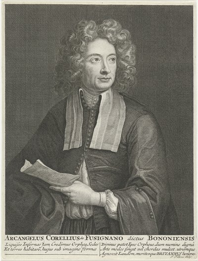 Ritratto del compositore e violinista Arcangelo Corelli 1653-1713 da Jacob Folkema