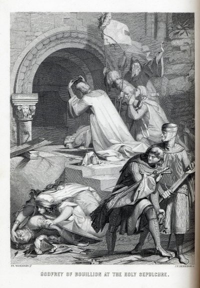 Goffredo di Buglione al Santo Sepolcro da Jacob Friedrich Deininger