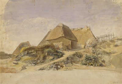Capanni dei Pescatori sulla Spiaggia di Hopesberg, 1834 da Jacob Gensler