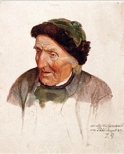 Il Vecchio Armaiolo di Pahl, 1829 da Jacob Gensler