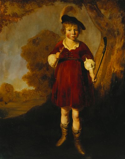 Ritratto di un giovane ragazzo come pastore, in piedi a figura intera, in un paesaggio da Jacob Gerritsz Cuyp
