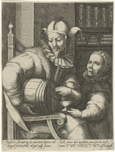 Giullare con botte di vino da Jacob Goltzius (II)