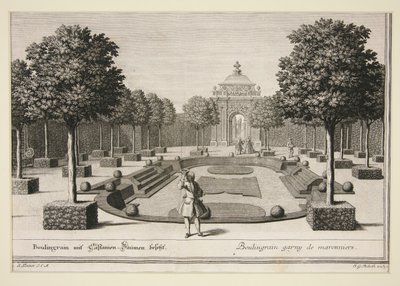 Scena del giardino: Boulingraine con alberi italiani da Jacob Gottlieb Thelot