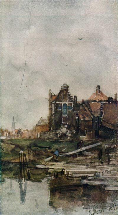 Vecchie Case, Amsterdam, c1870 da Jacob Henricus Maris