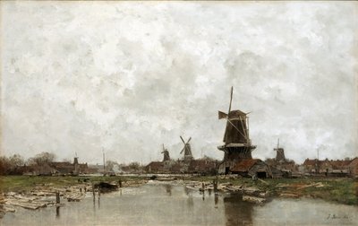 I cinque mulini a vento, 1878 da Jacob Henricus or Hendricus Maris