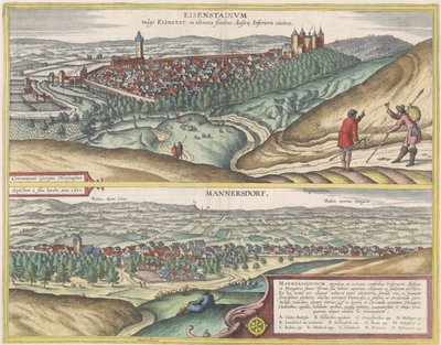 Vedute di Eisenstadt e Mannersdorf da Jacob Hoefnagel