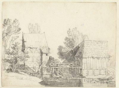 Veduta di due mulini ad acqua da Jacob Isaacksz van Ruisdael (school of)