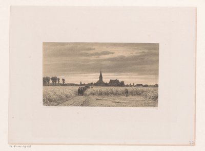 Processione funebre in un campo di grano da Jacob Jan van der Maaten
