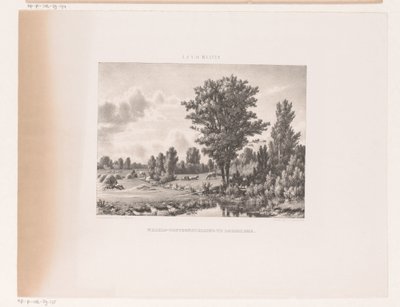 Paesaggio con mucche e pastore a riposo da Jacob Jan van der Maaten