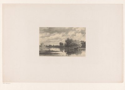 Paesaggio fluviale con fienile da Jacob Jan van der Maaten