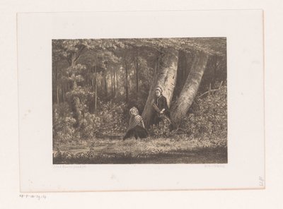 Due ragazze nel bosco da Jacob Jan van der Maaten
