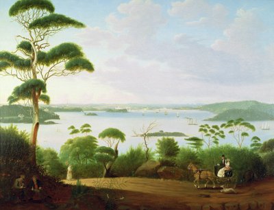 Porto di Sydney verso Sydney, 1848 da Jacob Janssen
