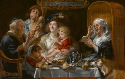 Come i vecchi cantavano, così i giovani pippavano da Jacob Jordaens