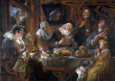 Come i vecchi cantano, così i giovani suonano da Jacob Jordaens
