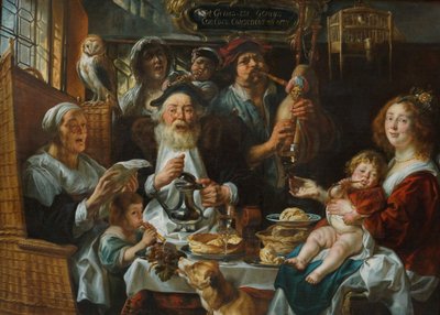 Come cantano i vecchi, così fischiano i giovani da Jacob Jordaens