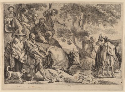 Caco ruba il bestiame di Ercole da Jacob Jordaens