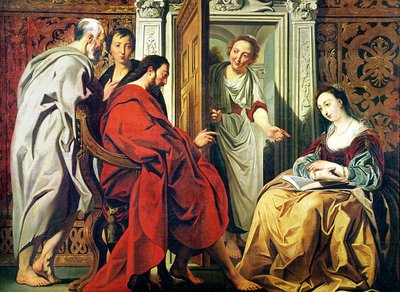 Cristo nella casa di Marta e Maria di Betania da Jacob Jordaens