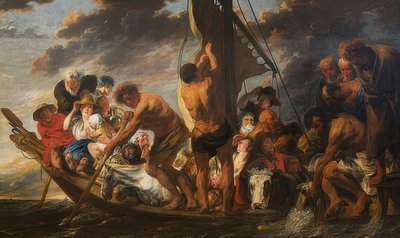 Il tributo della moneta. La pesca miracolosa di Pietro. (anche: Traghetto per Anversa) da Jacob Jordaens