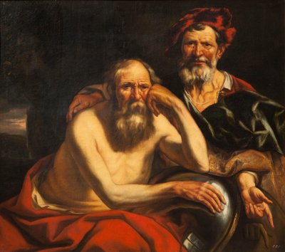Eraclito e Democrito da Jacob Jordaens