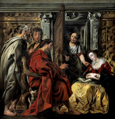 Gesù in casa di Marta e Maria da Jacob Jordaens