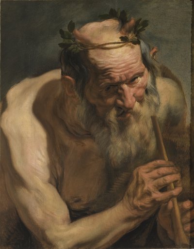Vecchio satiro che tiene un flauto, c.1620 da Jacob Jordaens