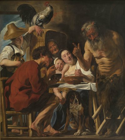 Satiro e famiglia di contadini da Jacob Jordaens