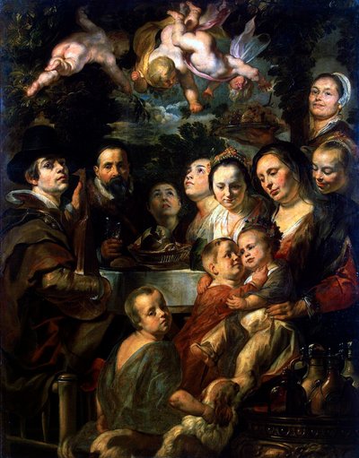 Autoritratto con genitori, fratelli e sorelle da Jacob Jordaens